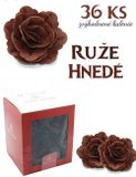 Ruže z jedlého papiera -Hnedé - výhodné bal. 2 x 18 ks