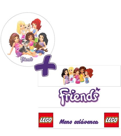 Sada oplátok na tortu Lego Friends