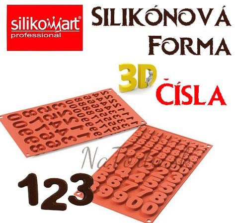 Sil.formička Silikomart - Set na 3D čísla