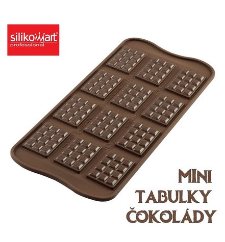 silik. formička na mini čokoládové tabulky - VO BAL. 3 ks