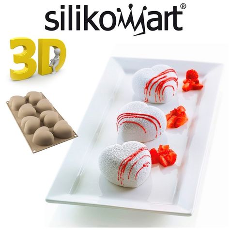 Silikomart 3D design - Cuorinco - srdiečka