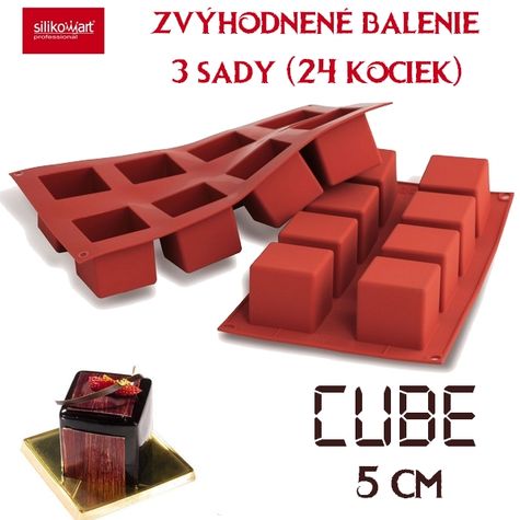 Silikomart Cube - Kocky 5 cm - zvýh. balenie 3 ks