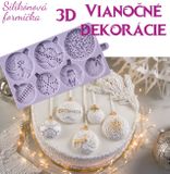 Silikonová formička - set Vianočné gule 3D