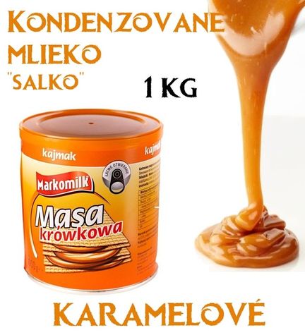 Sladené kondenzované mlieko (salko) - Karamelové 1 kg