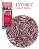 Sugar Rods - Metalické ružové Zvýh. balenie 3ks