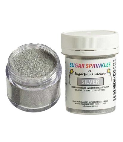 Sugar Sprinkles (SF) - Strieborné trblietky 40 g