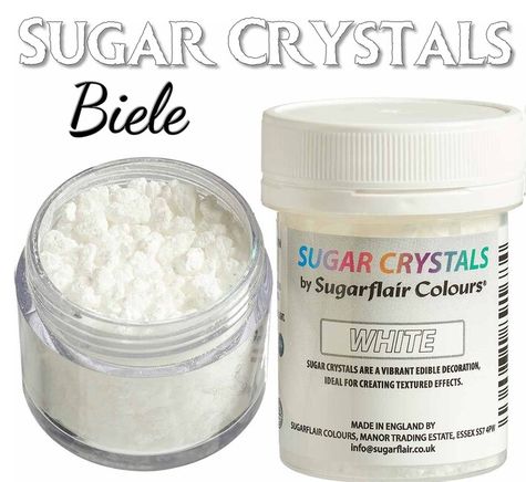 Sugarflair Sugar Crystal - Biele