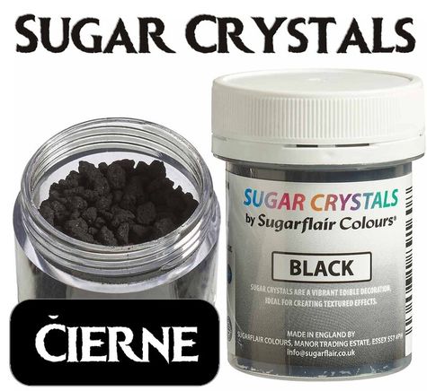 Sugarflair Sugar Crystal - čierne