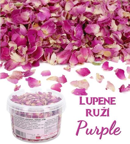 Sušené Jedlé kvety - Lupene Ruží (purple)