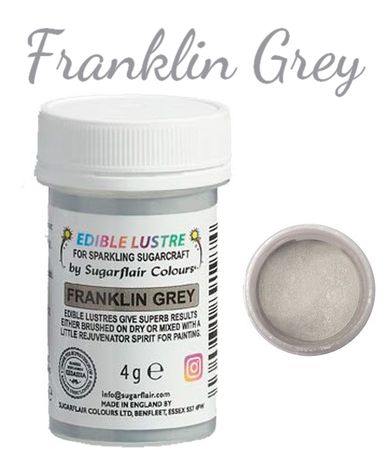 svetlá Strieborná prachová farba - Franklin Grey (4g)