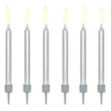 Tortové sviečky - Strieborné (6ks)