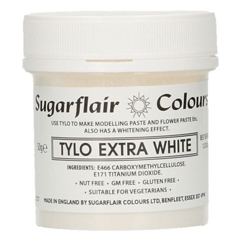 Tylo prášok Sugarflair - Extra biely 50g