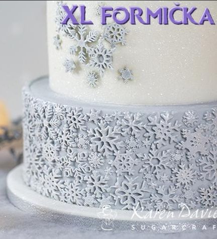 XXL bordúra Snehové vločky - silikonová formička