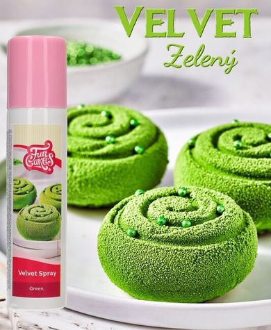 Velvet sprej Zelený (super na futbalové torty)