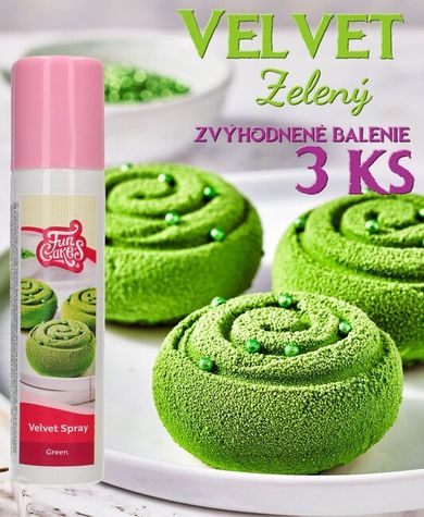 Velvet sprej - Zelený - zvýhodnené balenie 3ks