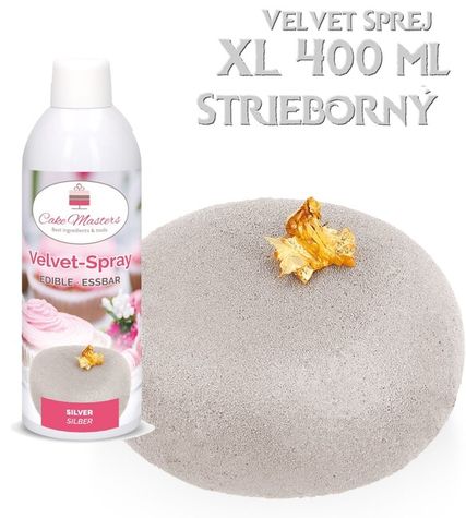 Velvet sprej XL 400 ml - Strieborný