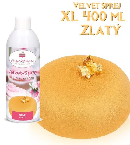 Velvet sprej XL 400 ml - Zlatý