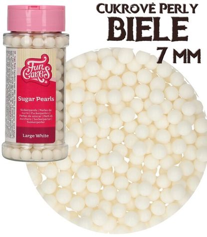 XL cukrové perly Biele - 7 mm