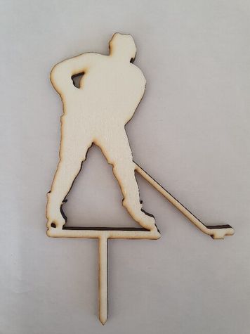 Zapichovacia dekorácia (drevo) - Hokejista
