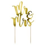 Zapichovacia dekorácia - Mr & Mrs - Zlatá