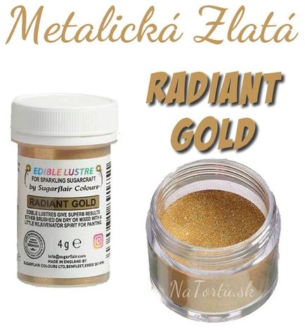 Žiarivá prachová farba - Radiant Gold (4g)