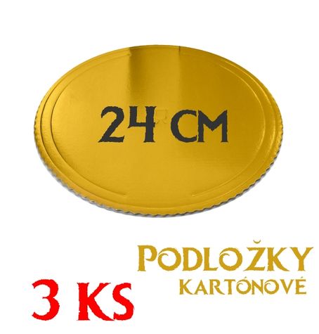 Zlaté podložky - okrúhle 24 cm - (3 ks)