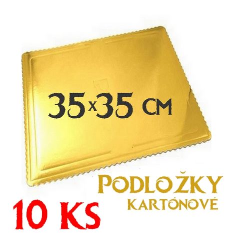 zlaté podložky, 35 x 35 cm - výhodné balenie 10 ks