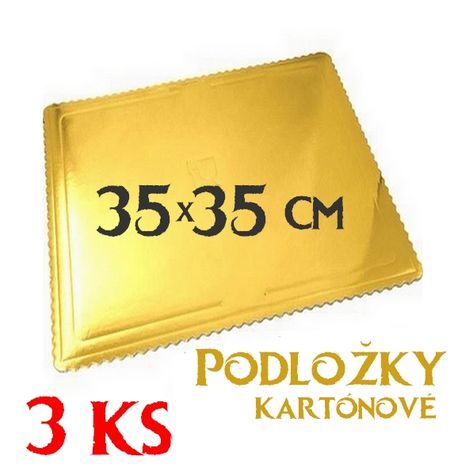 podložky štvorec - 35 x 35 cm - Zlaté (3ks )